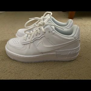 white nike airforces